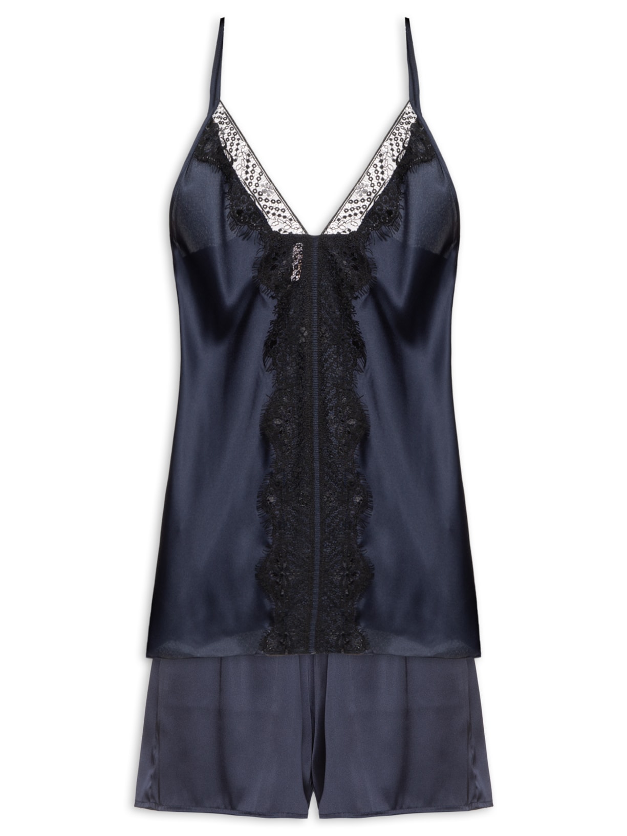 Pijama Feminino Doll Cetim Clara Azul Jogê