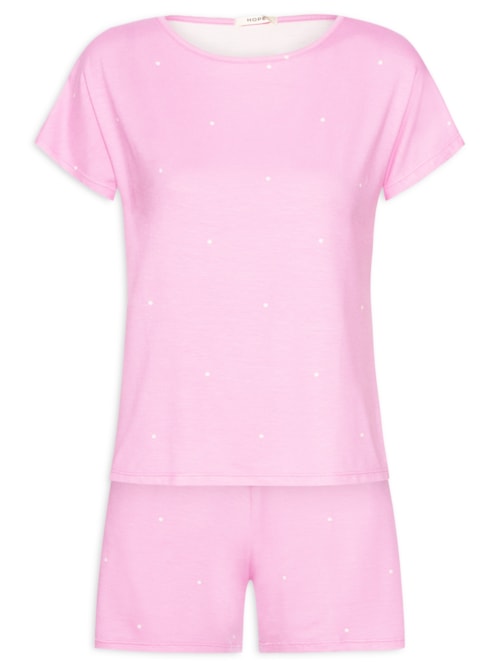 Pijama Feminino Doll em Viscose Dreams - Rosa