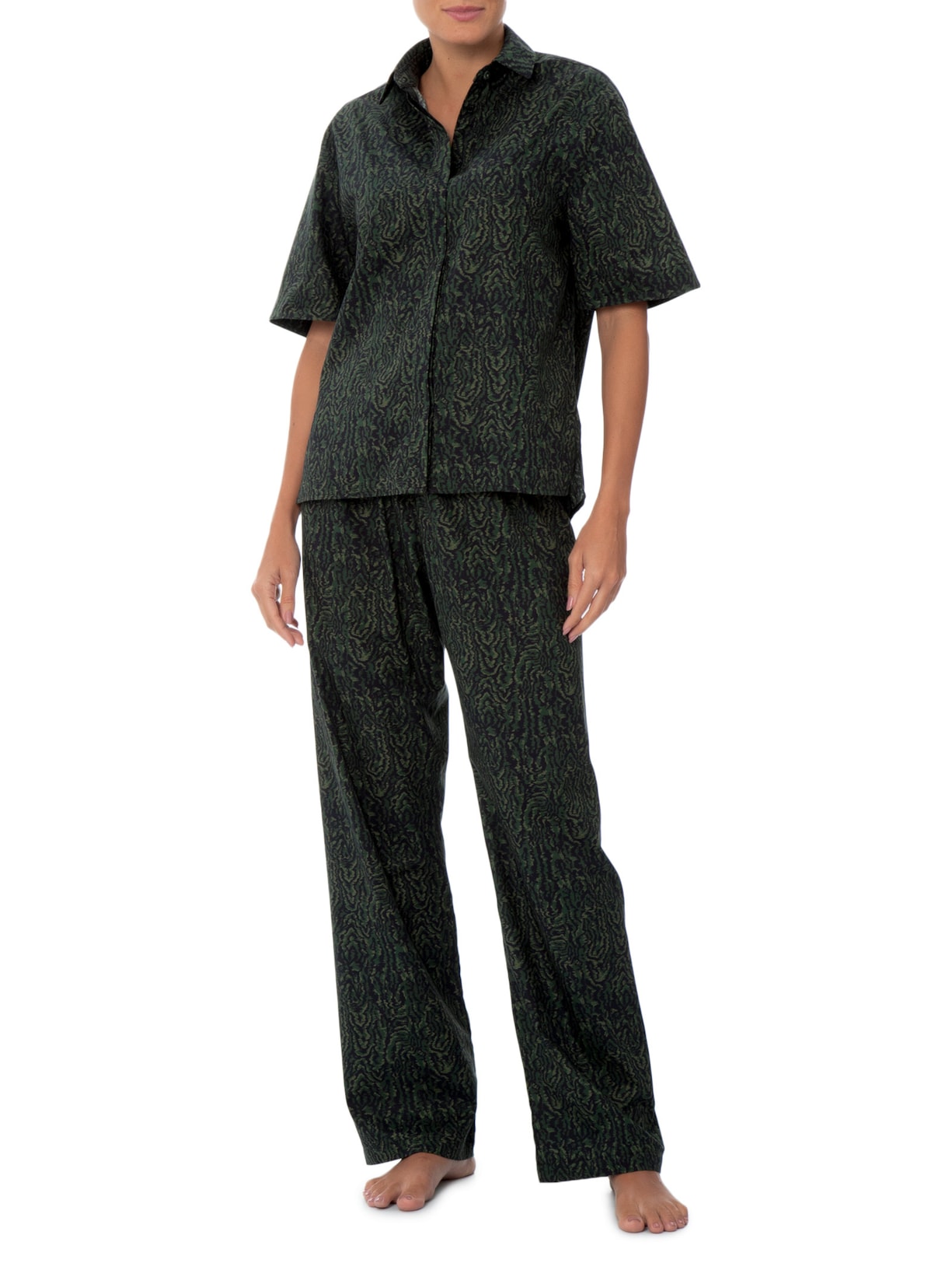Pijama Feminino Fauna Verde Bobô