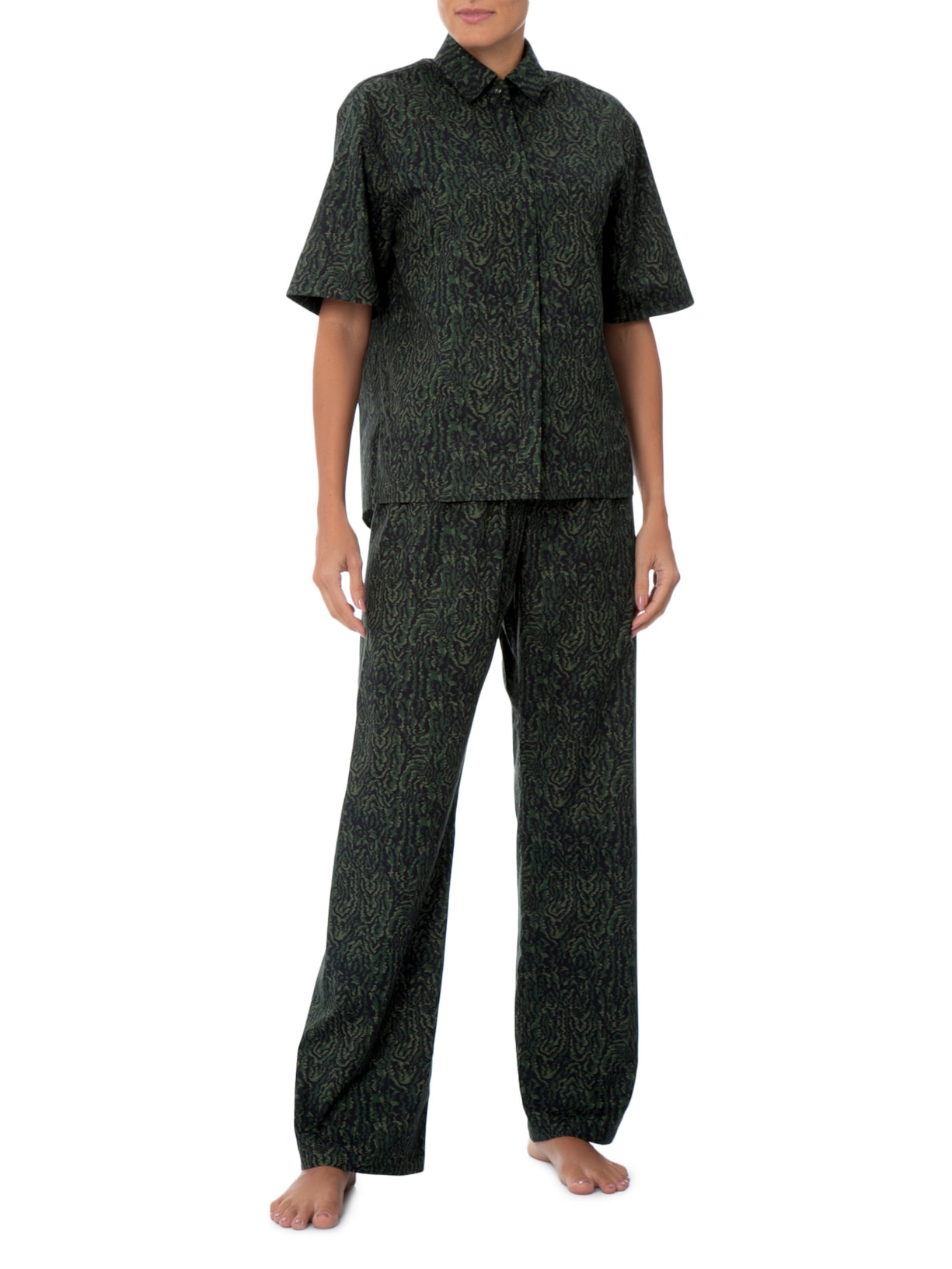 Pijama Feminino Fauna Verde Bobô