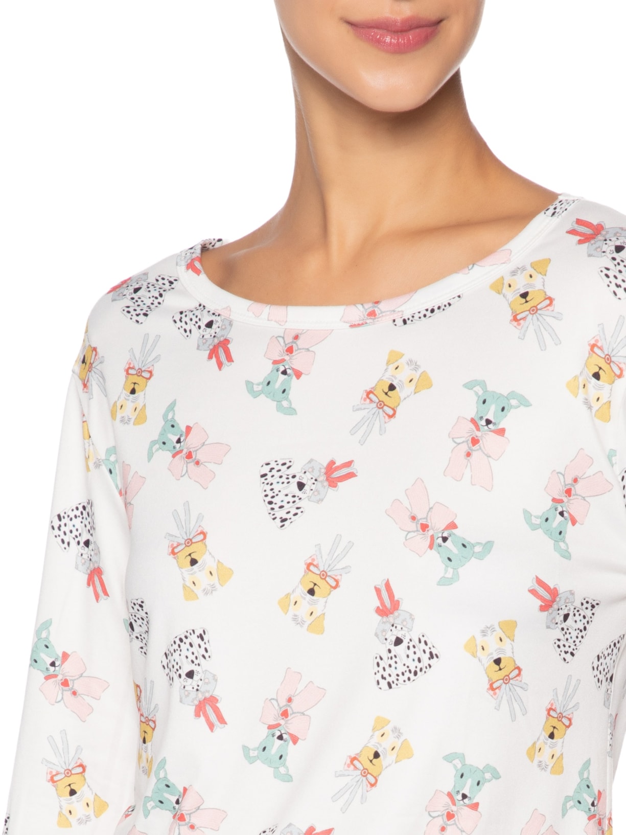 Pijama Feminino Legging Suede Badaró Branco Jogê