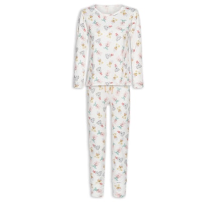 Pijama Feminino Legging Suede Badaró - Branco