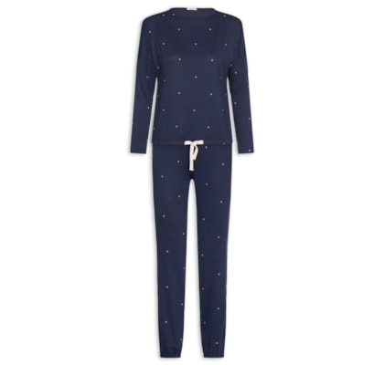 Pijama Feminino Longo Em Viscose Dreams - Azul