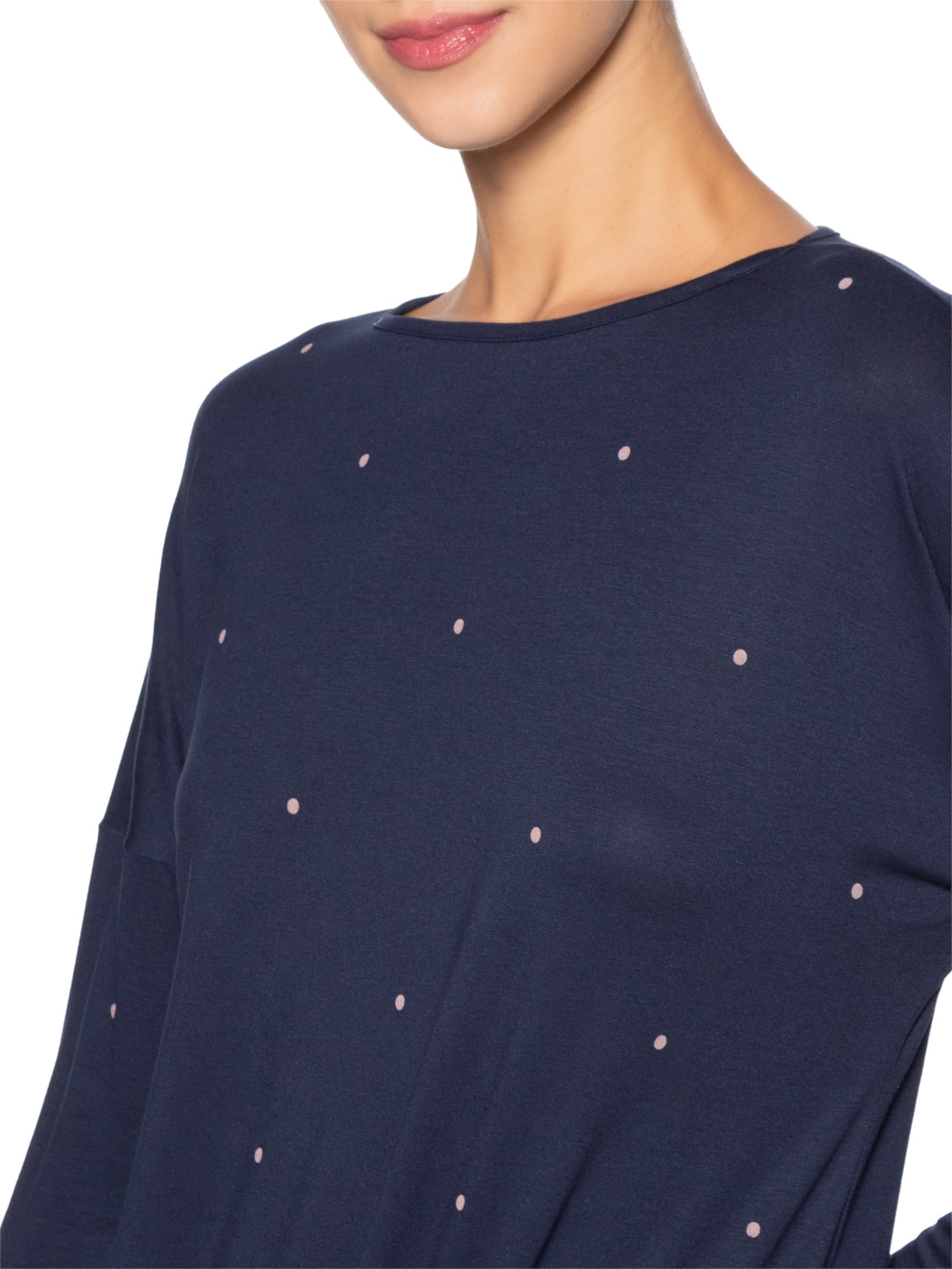 Pijama Feminino Longo Em Viscose Dreams Azul Hope