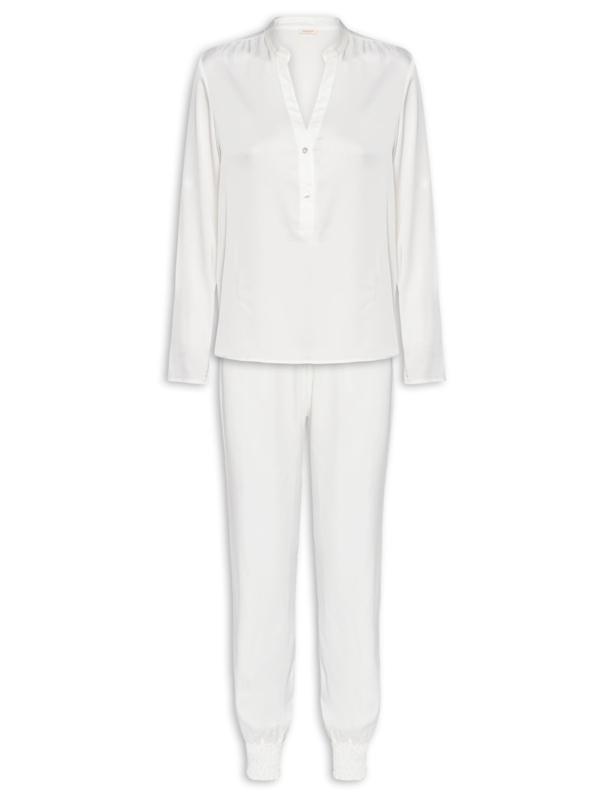 Pijama Feminino Longo Essence - Branco