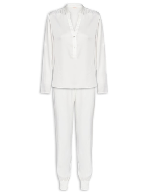 Pijama Feminino Longo Essence - Branco
