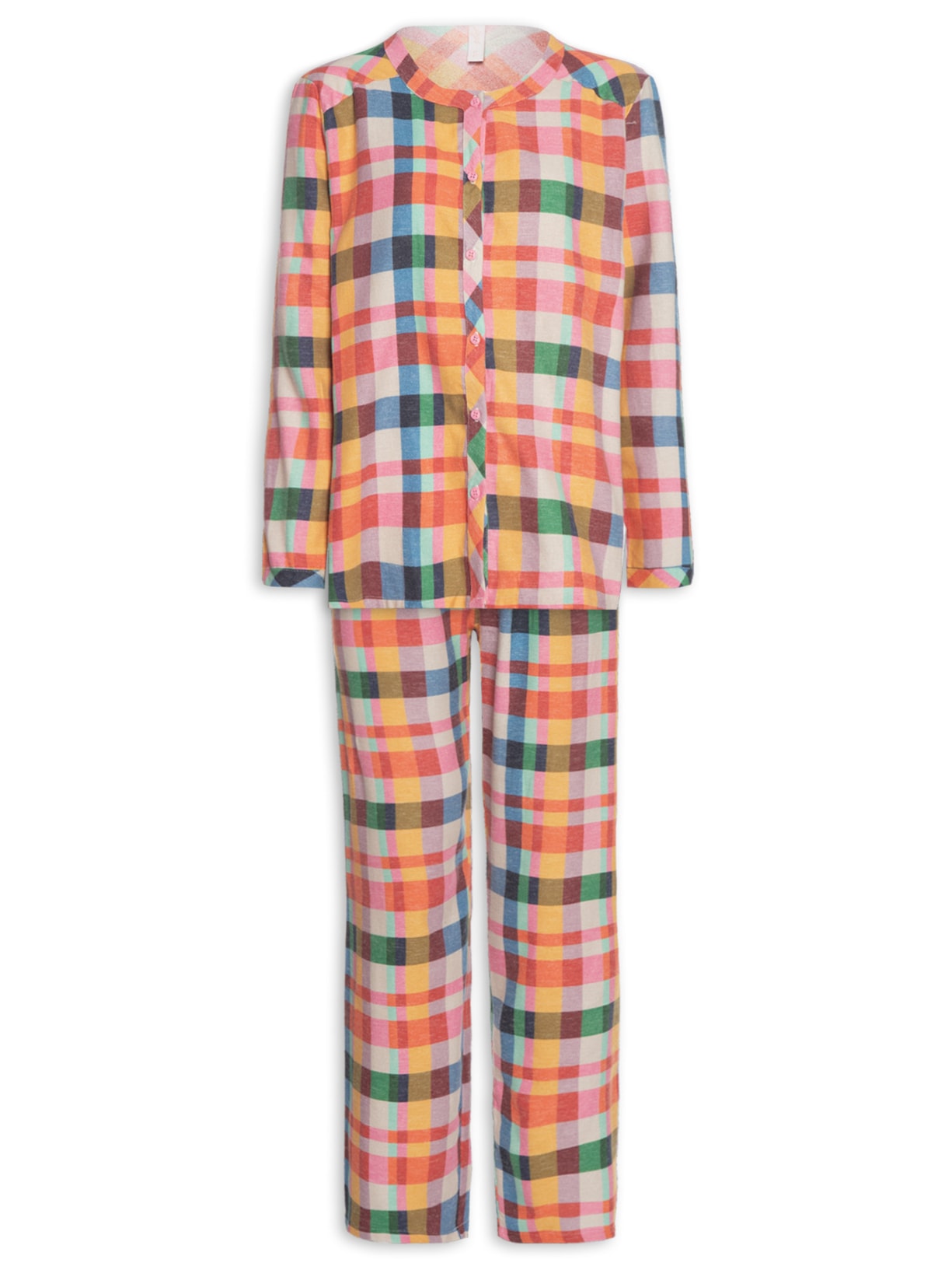 Pijama Feminino Longo Flanela Sabrina - Vermelho
