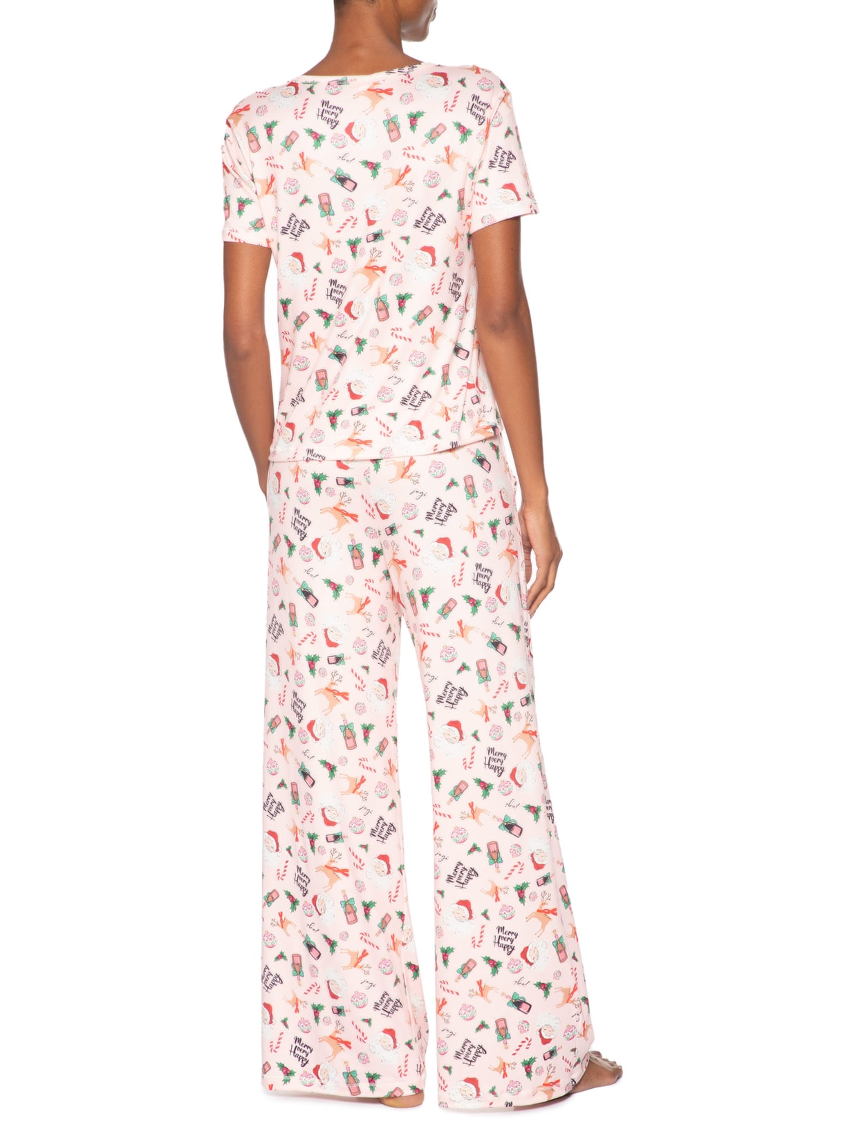 Pijama Feminino Longo Malha Hohoho Rosa Jogê