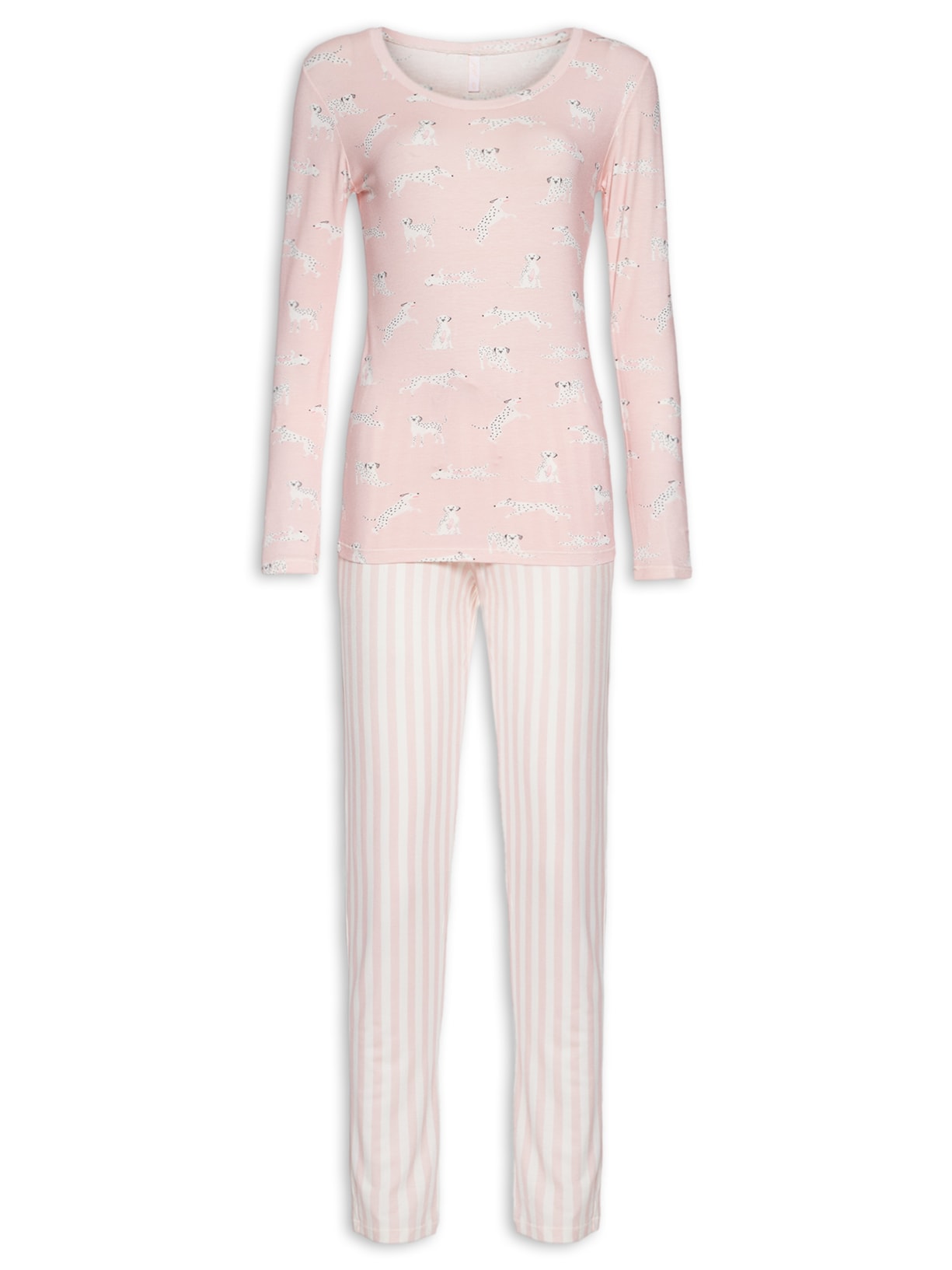 Pijama Feminino Longo Manga Longa Malha Juniper - Rosa