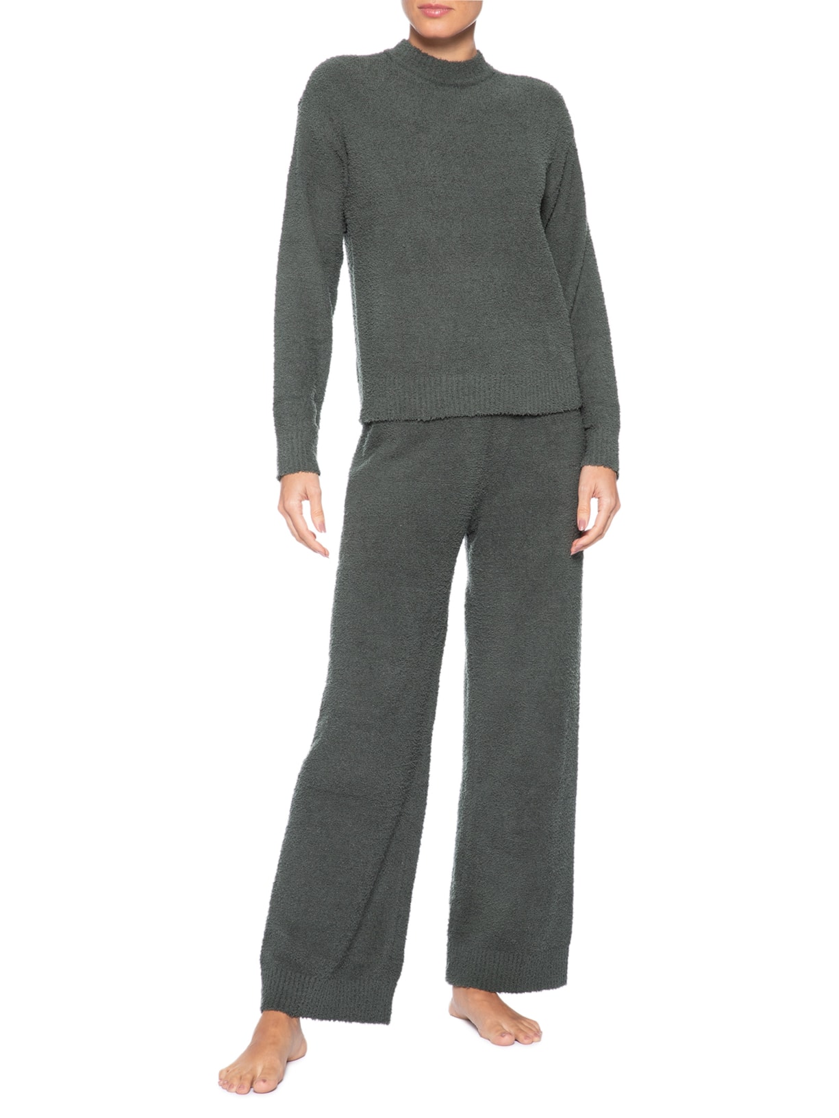 Pijama Feminino Longo Peluciado Vanila Cinza Hope