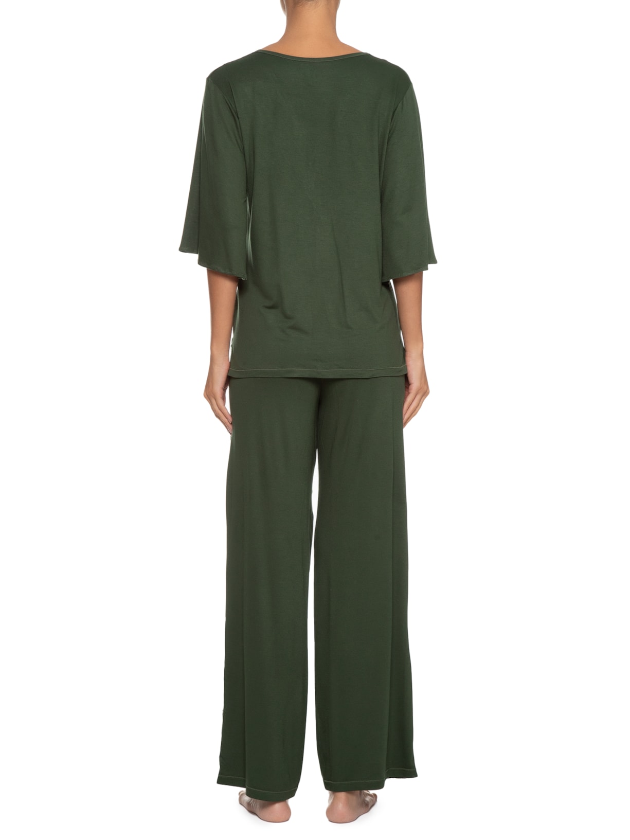 Pijama Feminino Malha Iris Verde Jogê