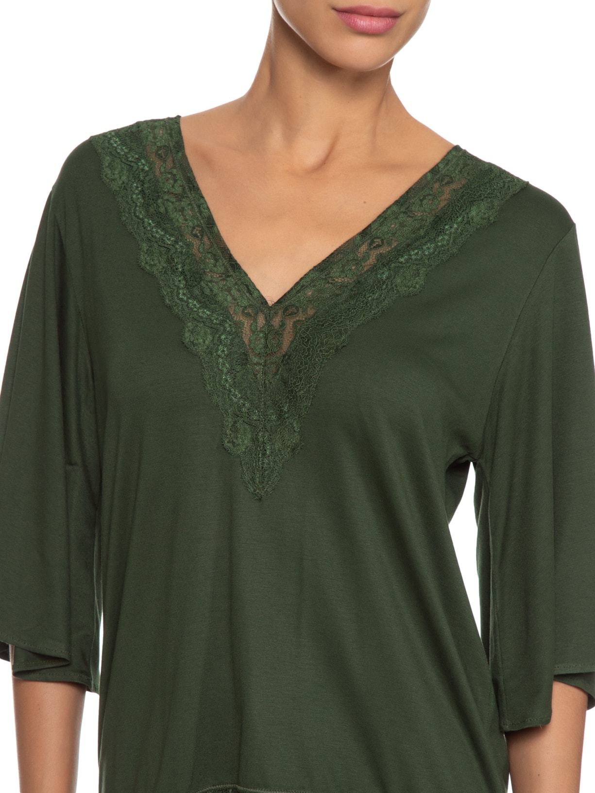 Pijama Feminino Malha Iris Verde Jogê