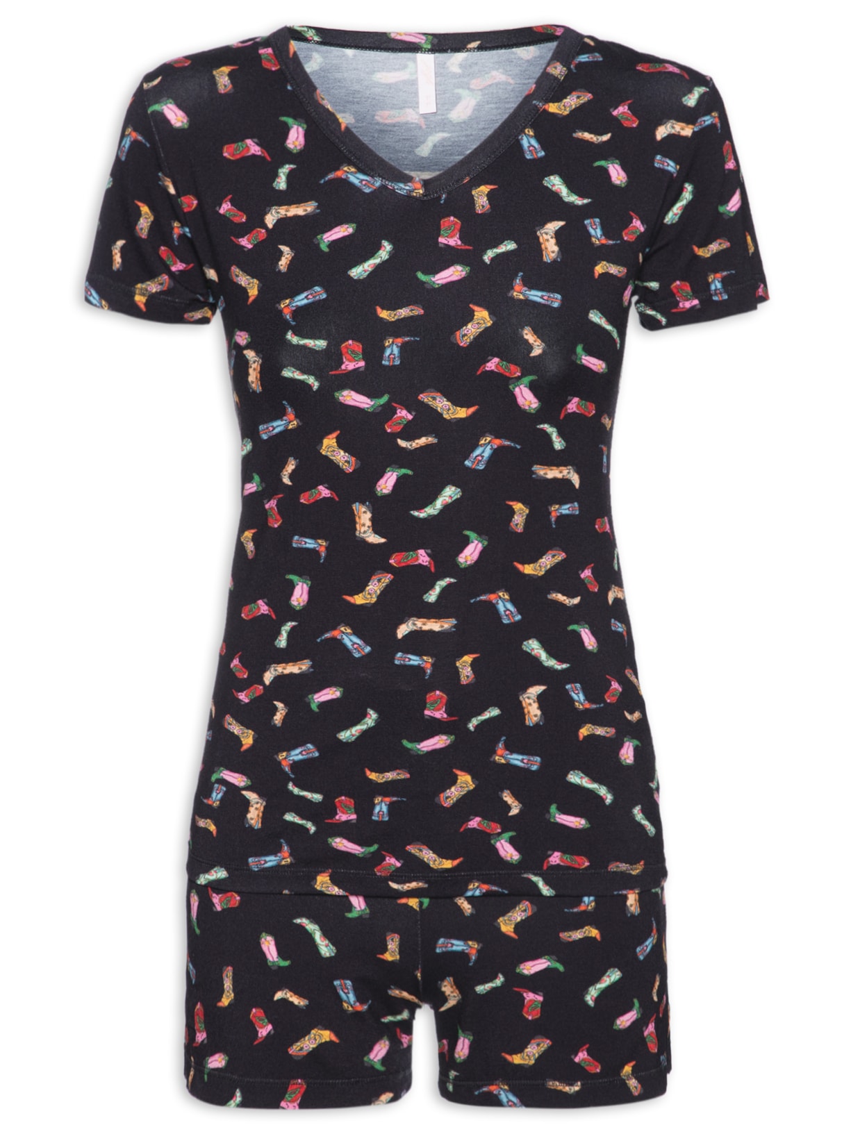 Pijama Feminino Malha Marilia - Preto