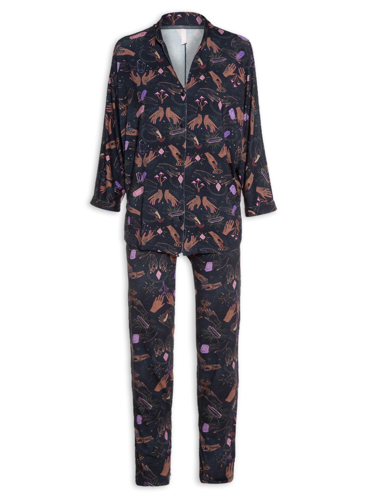 Pijama Feminino Malha Mystic - Preto