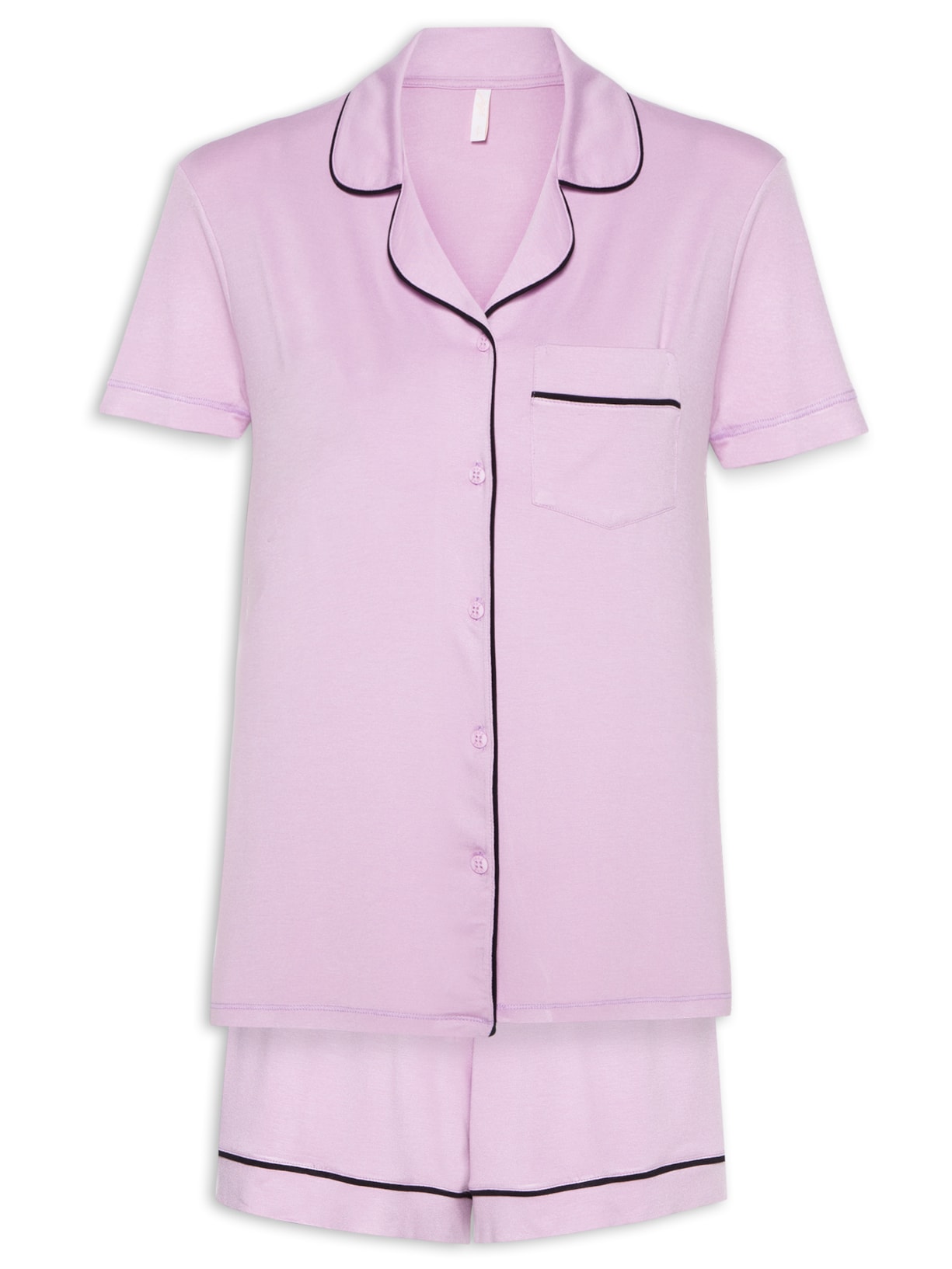 Pijama Feminino Manga Curta ABT Malha Rafaela - Lilás