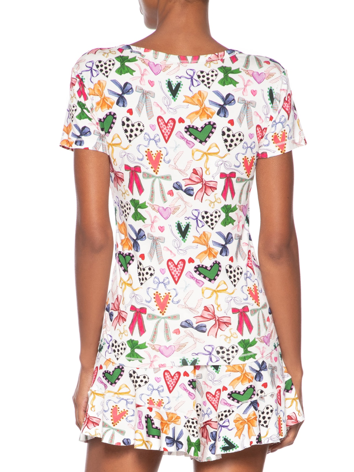 Pijama Feminino Manga Curta Malha Amélie Rosa Jogê