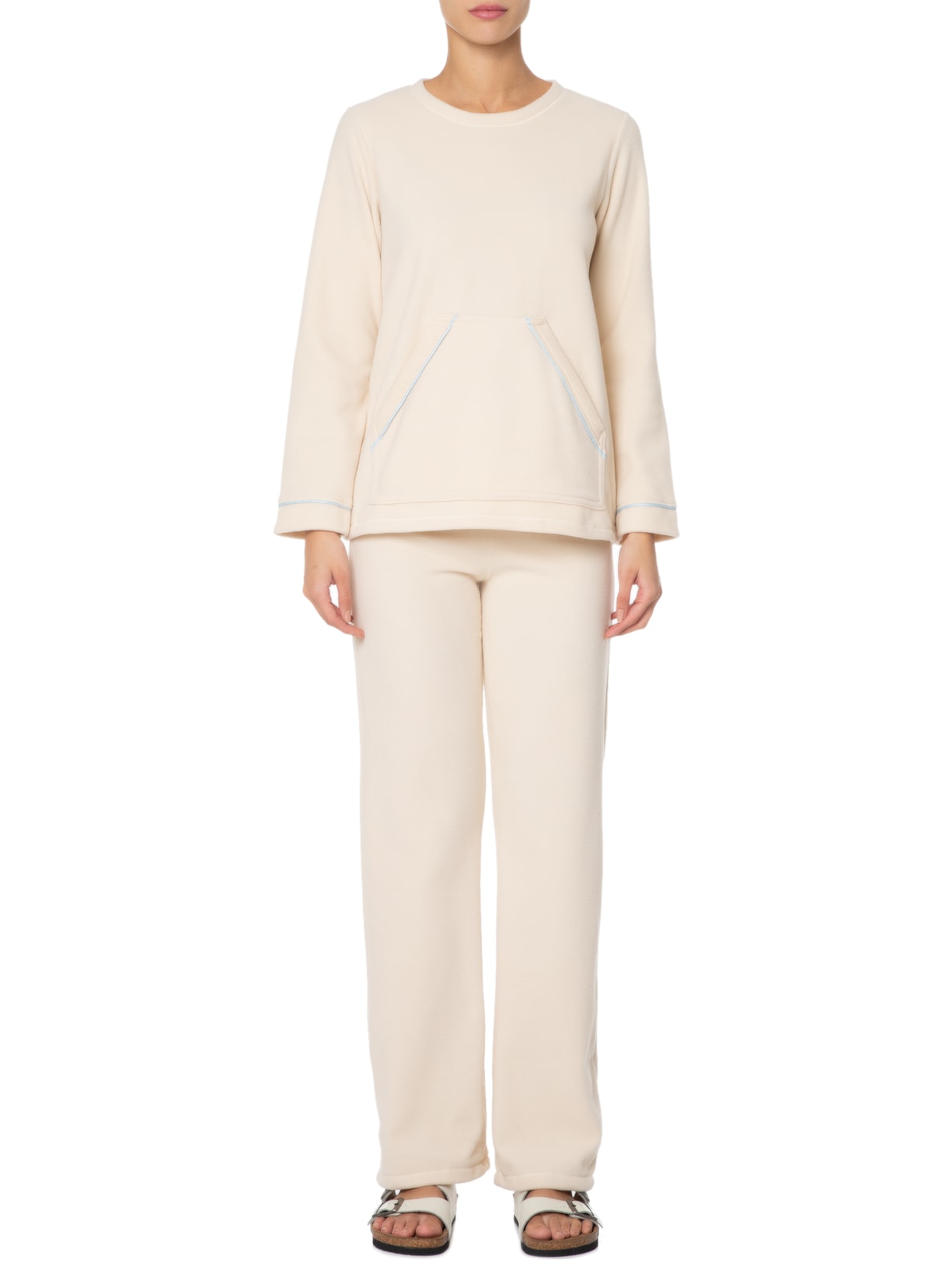 Pijama Feminino Manga Longa Soft Jordana Bege Jogê