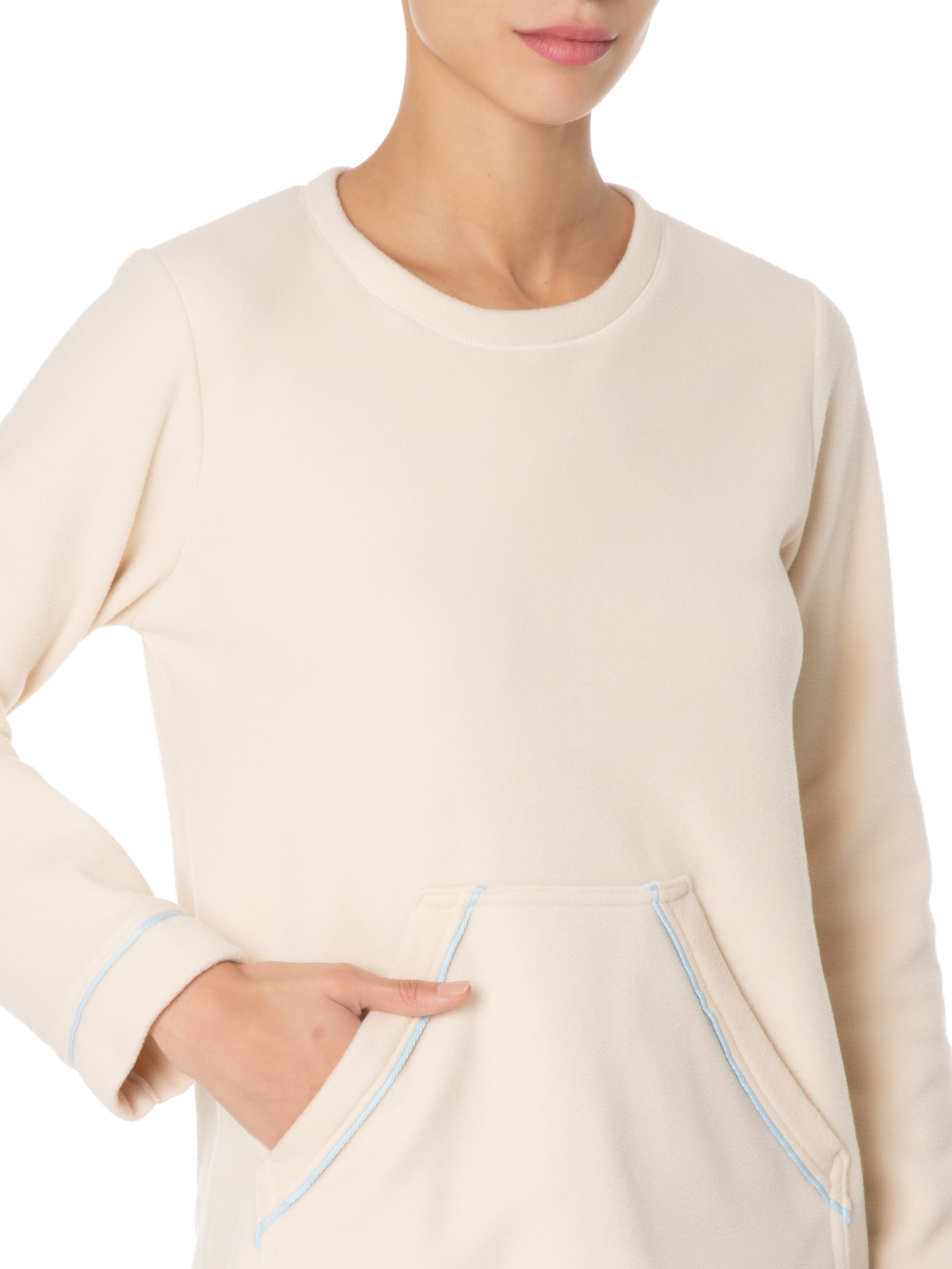 Pijama Feminino Manga Longa Soft Jordana Bege Jogê