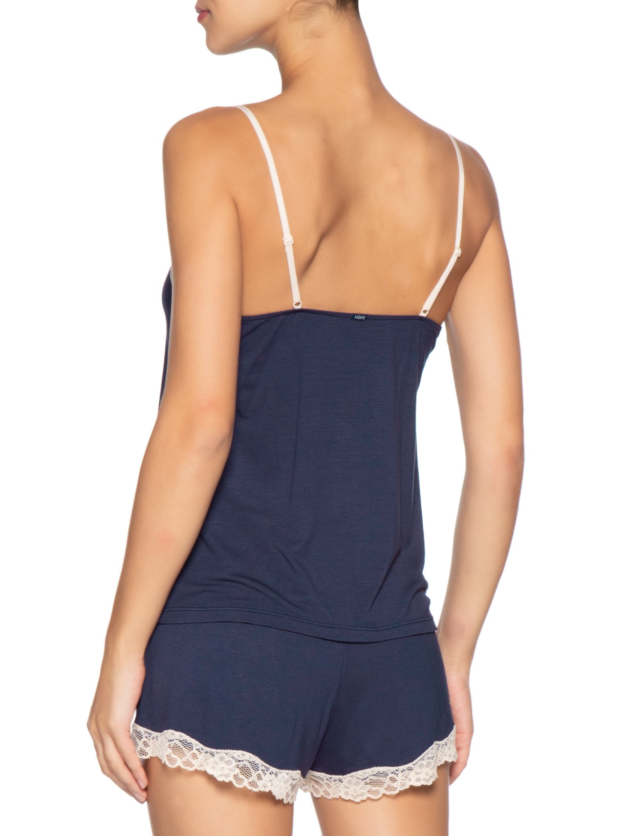 Pijama Feminino Short Doll Alças Finas Em Viscose Moon Azul Hope