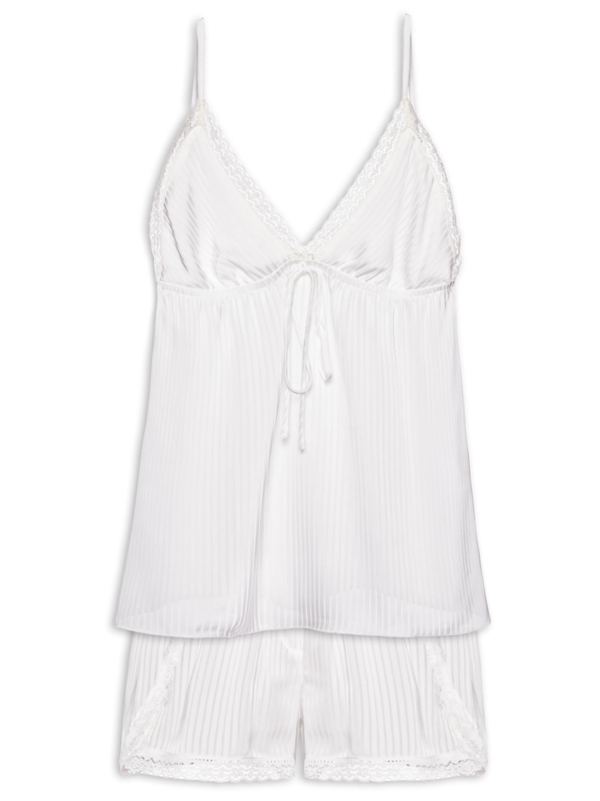 Pijama Feminino Short Doll Branco Valisere