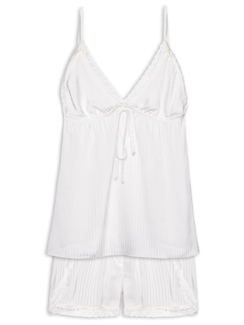 Pijama Feminino Short Doll - Branco