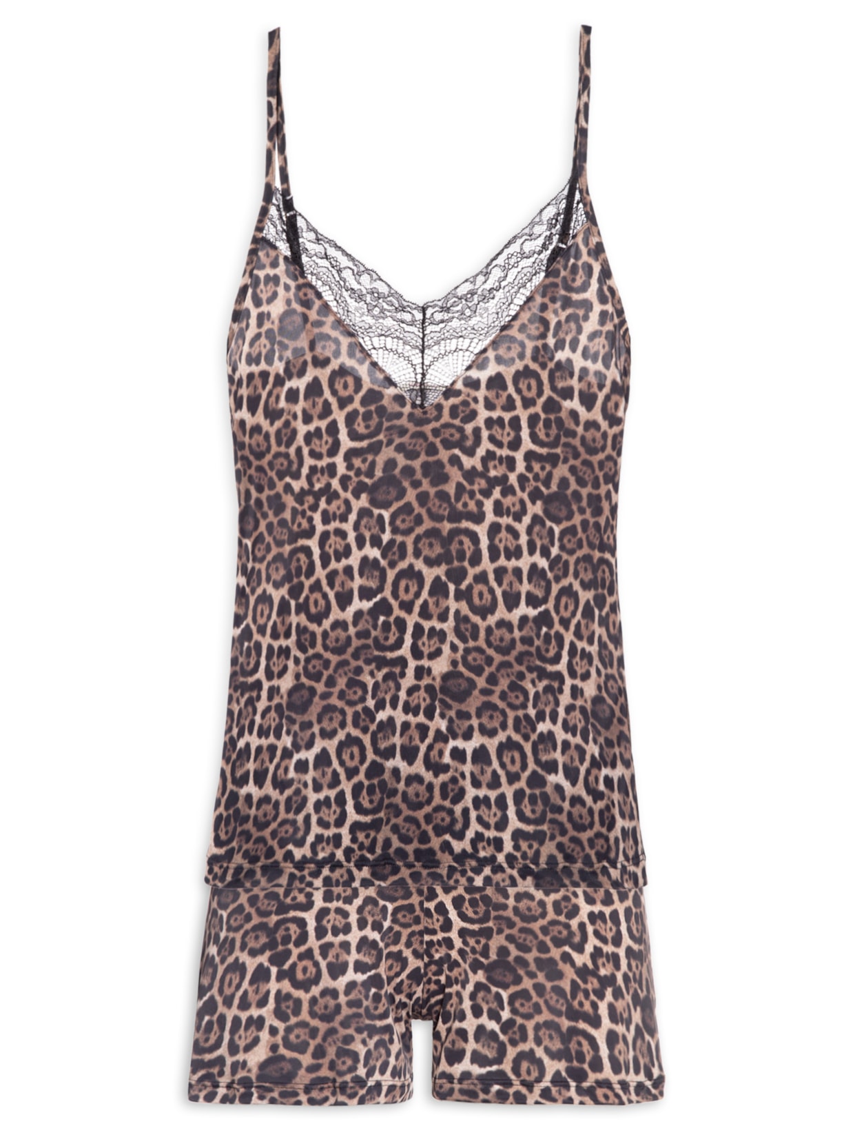 Pijama Feminino Short Doll - Preto