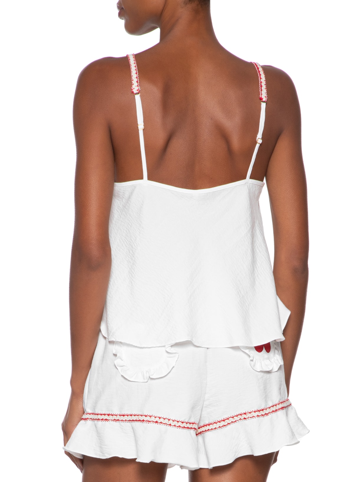 Pijama Feminino Shortdoll Malha Mimi Branco Jogê