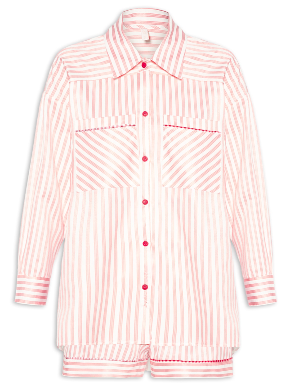 Pijama Feminino Trio Tricoline Aurora - Rosa