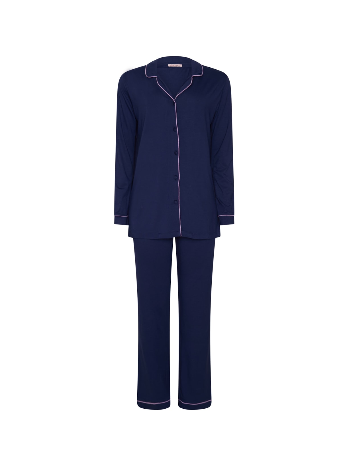 Pijama Longo Classic - Azul