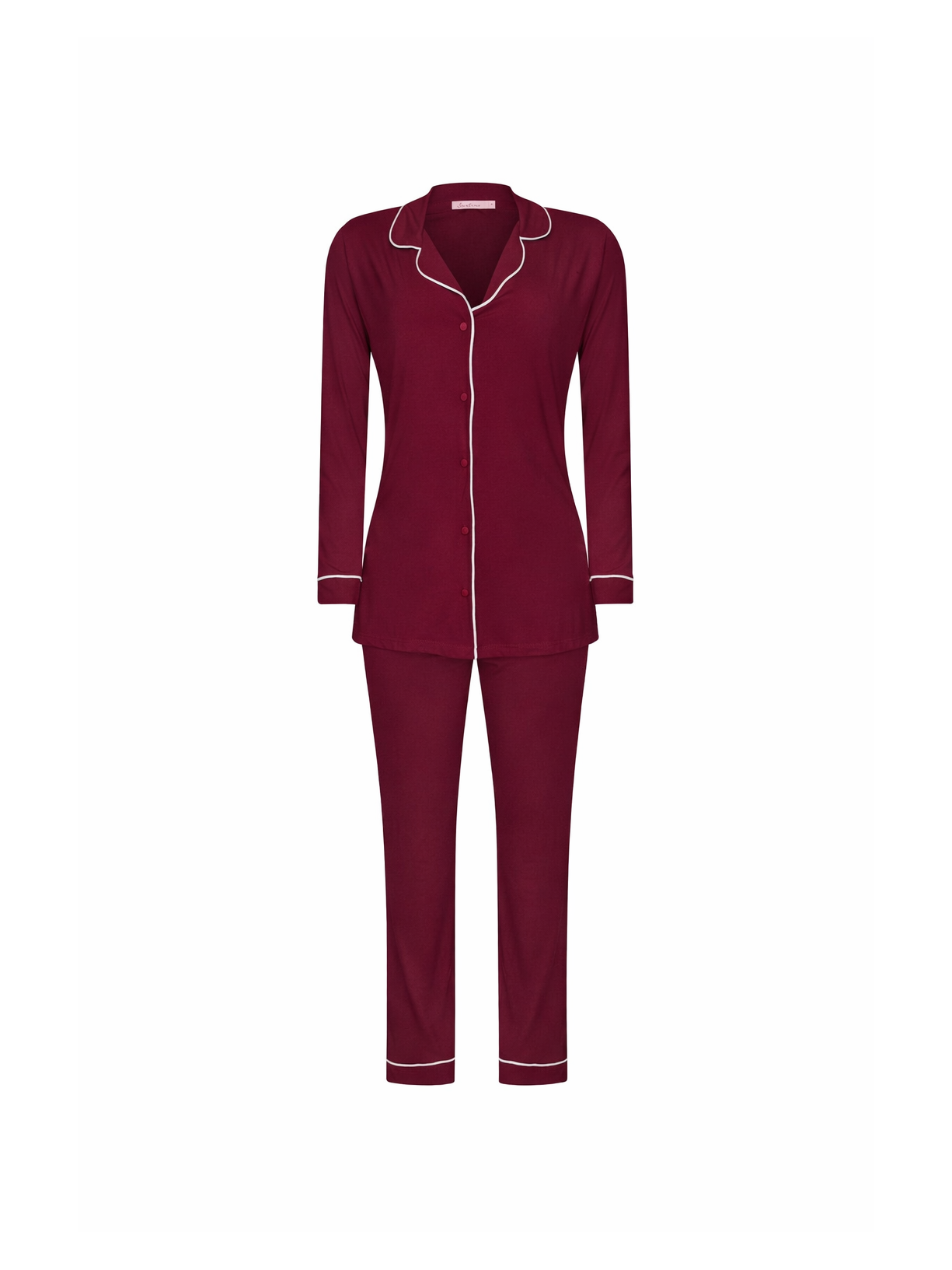 Pijama Longo Classic Malbec Vermelho Suntime