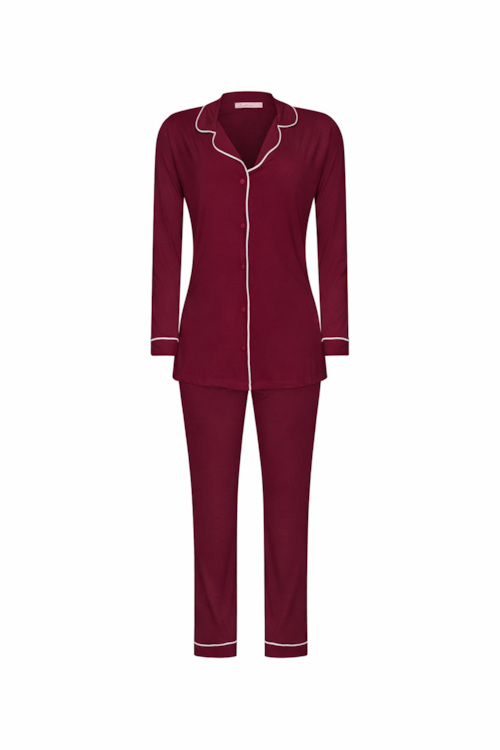 Pijama Longo Classic Malbec - Vermelho