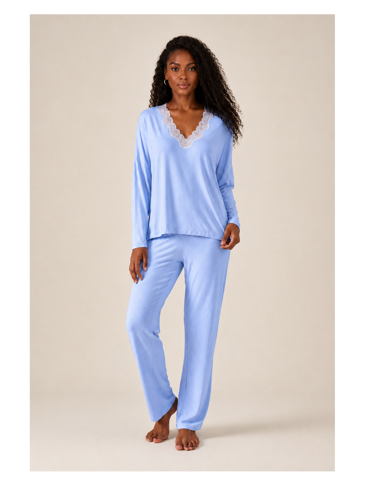 Pijama Longo Sweet Baby Blue Azul Suntime