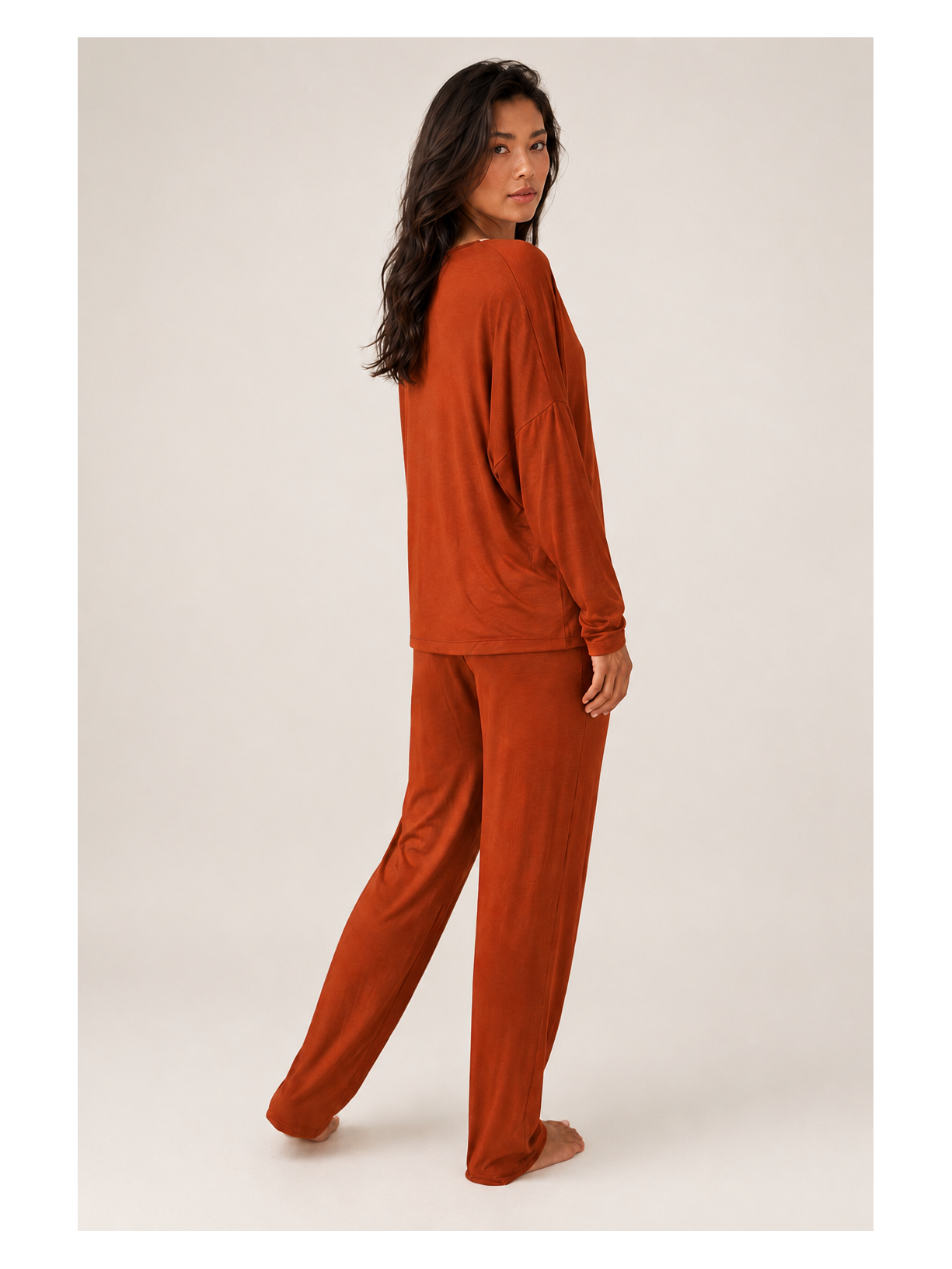 Pijama Longo Sweet Cinnamon Marrom Suntime
