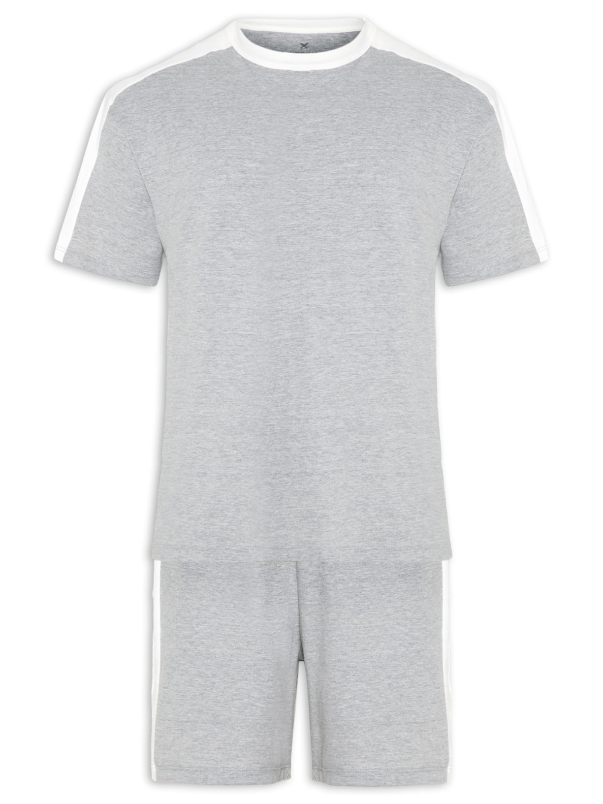 Pijama Masculina Manga Curta - Cinza