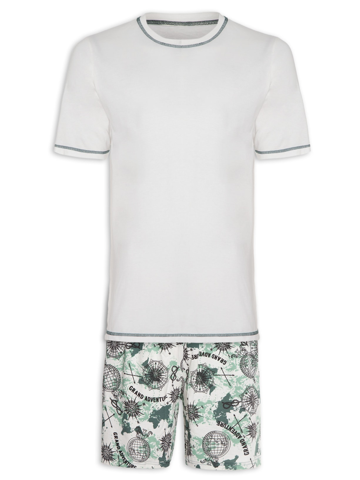 Pijama Masculino Am Adventure - Off White