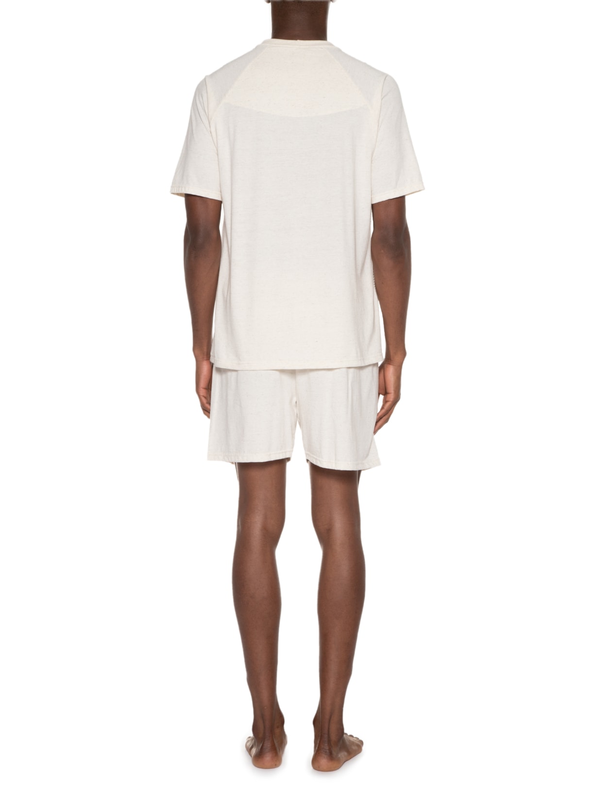 Pijama Masculino Am Curto Listrado Bege Lupo