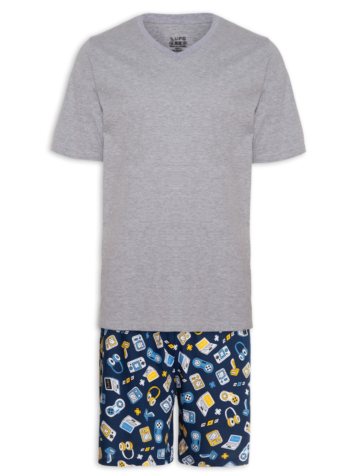 Pijama Masculino Am Game - Cinza