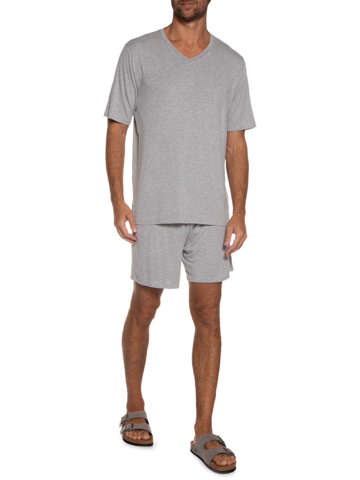 Pijama Masculino Am Gola V Cinza Lupo