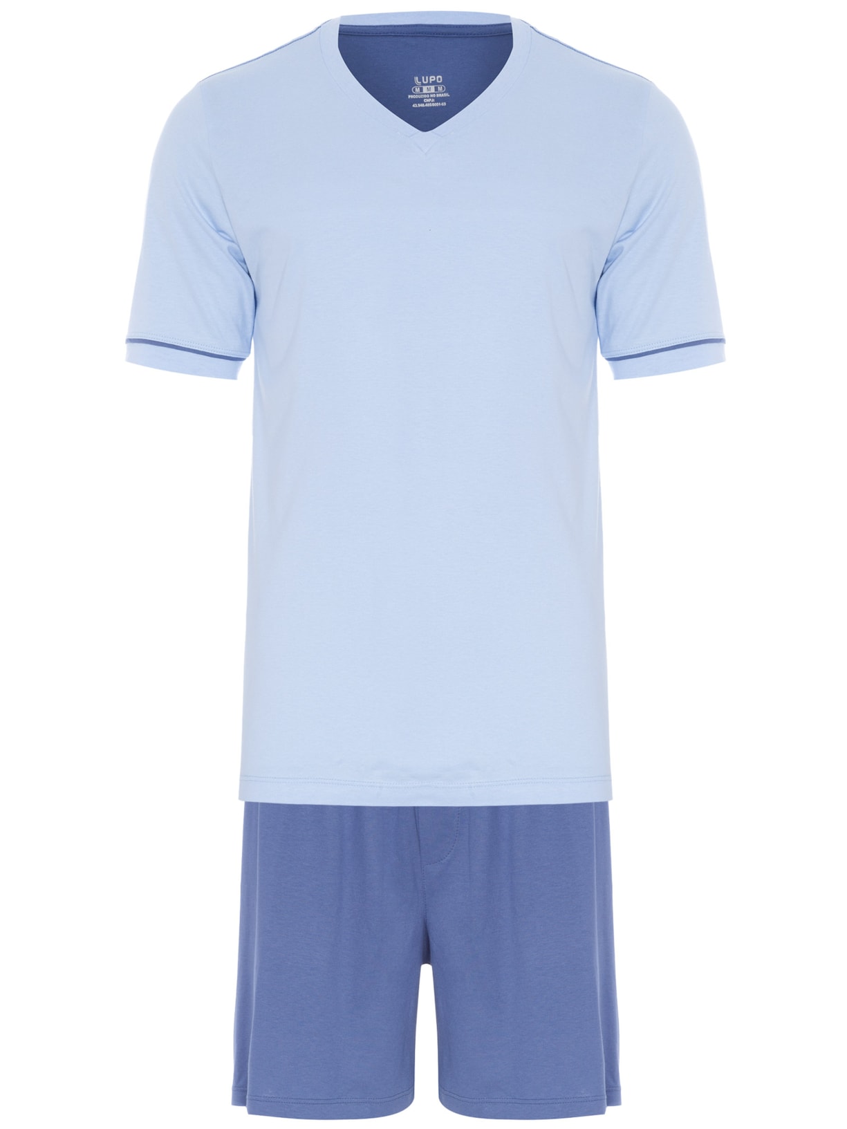 Pijama Masculino Am Malha Curto - Azul