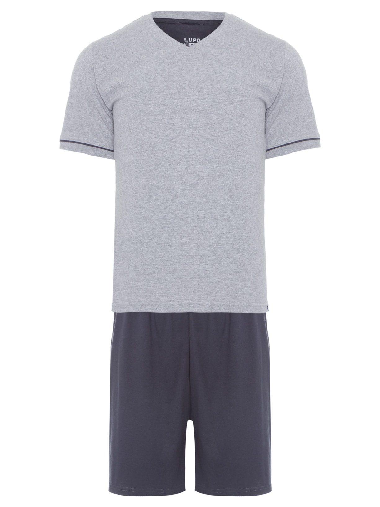 Pijama Masculino Am Malha Curto - Cinza