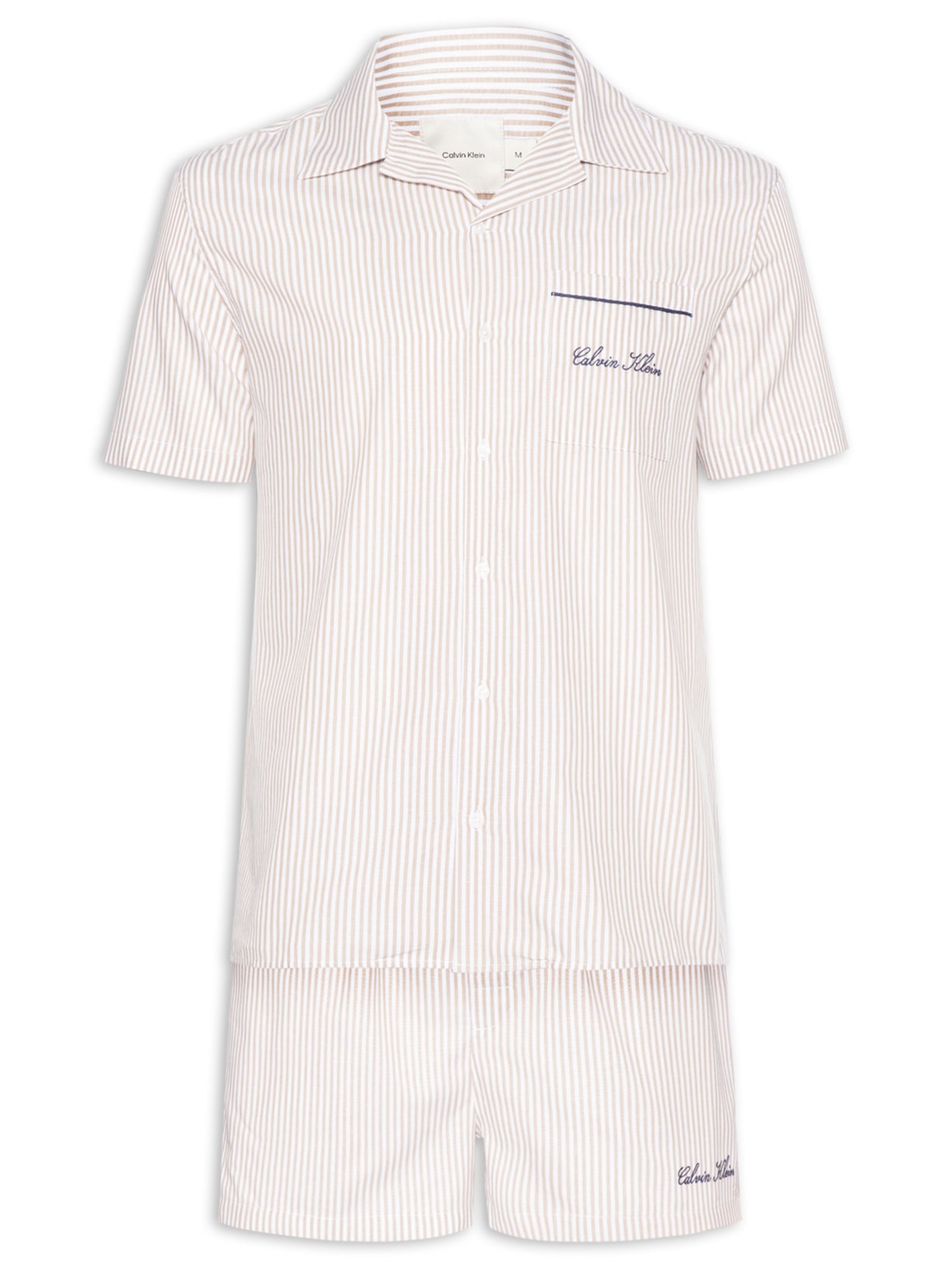Pijama Masculino Americano Ck Signature – Bege Calvin Klein Underwear
