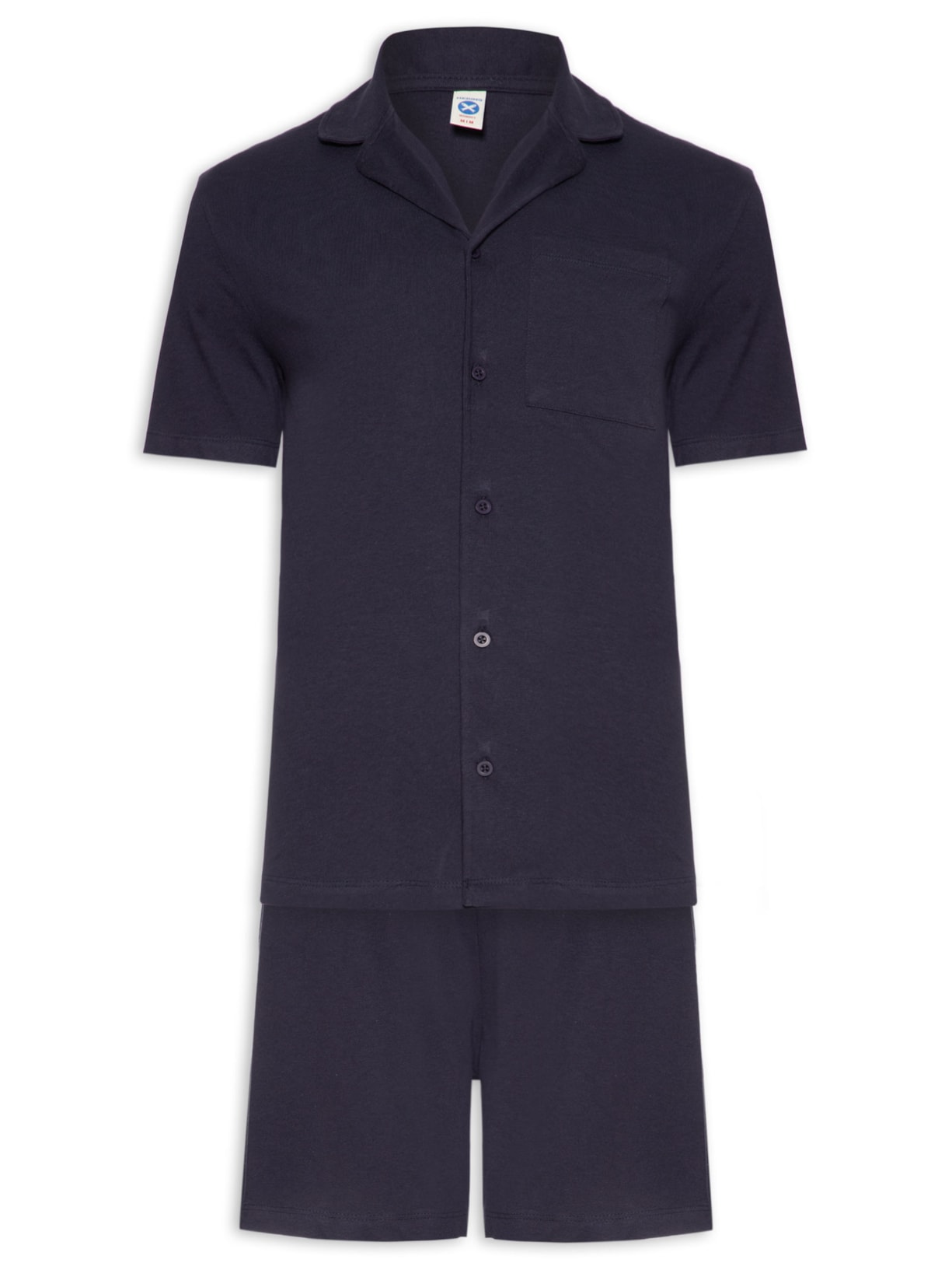 Pijama Masculino Americano em Algodão Azul Hering Intimates
