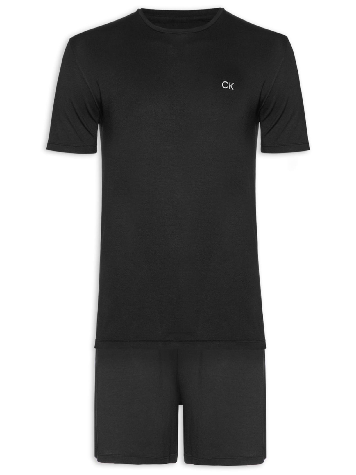 Pijama Masculino Bermuda com Bolso Modal – Preto Calvin Klein Underwear