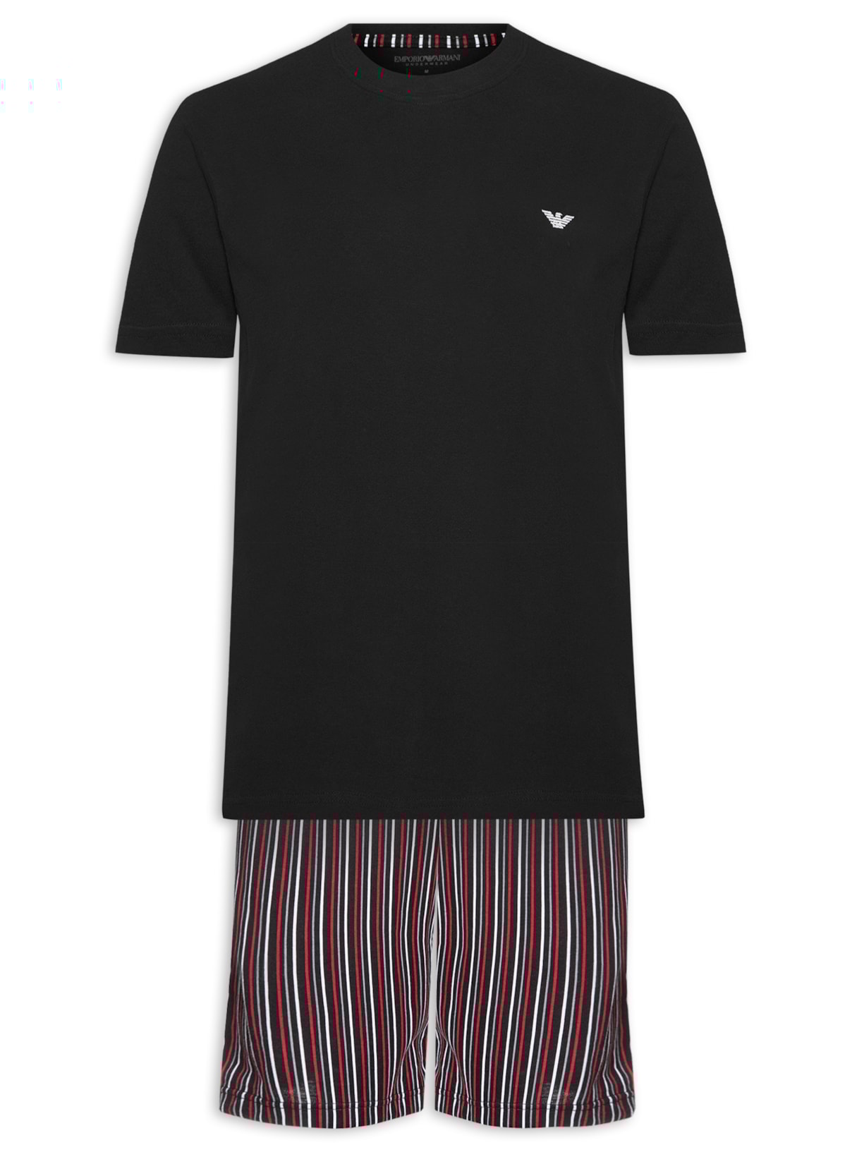 Pijama Masculino Bermuda E Camiseta - Preto