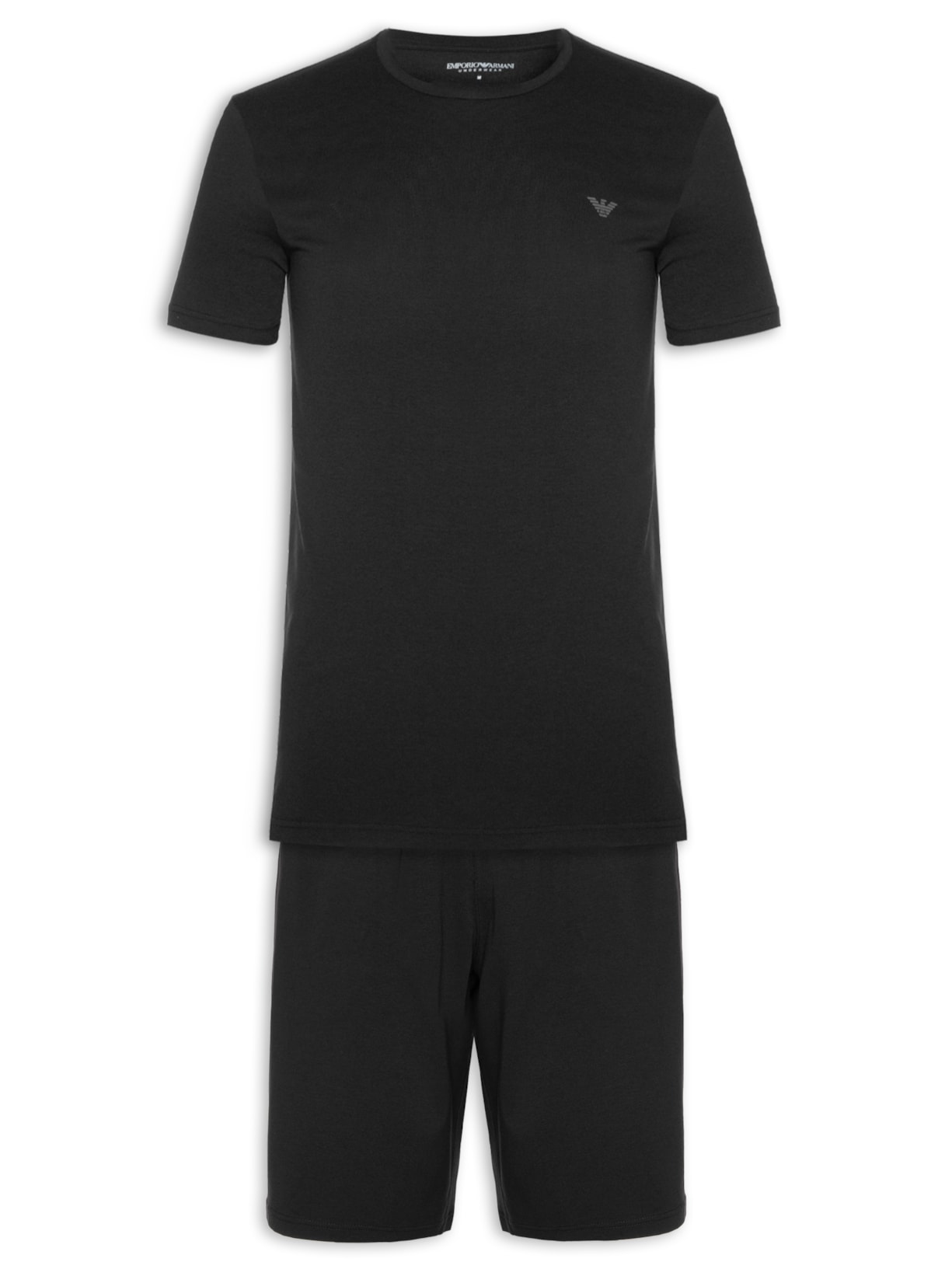 Pijama Masculino Bermuda E Camiseta - Preto