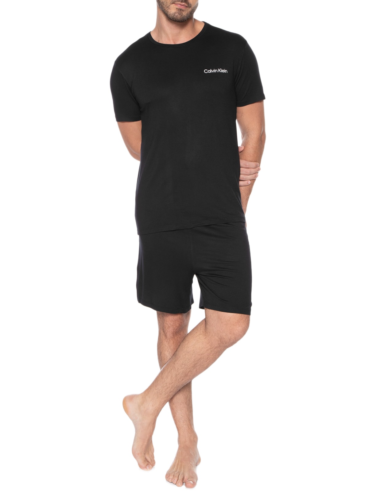 Pijama Masculino Bermuda Viscolight Preto Calvin Klein Underwear