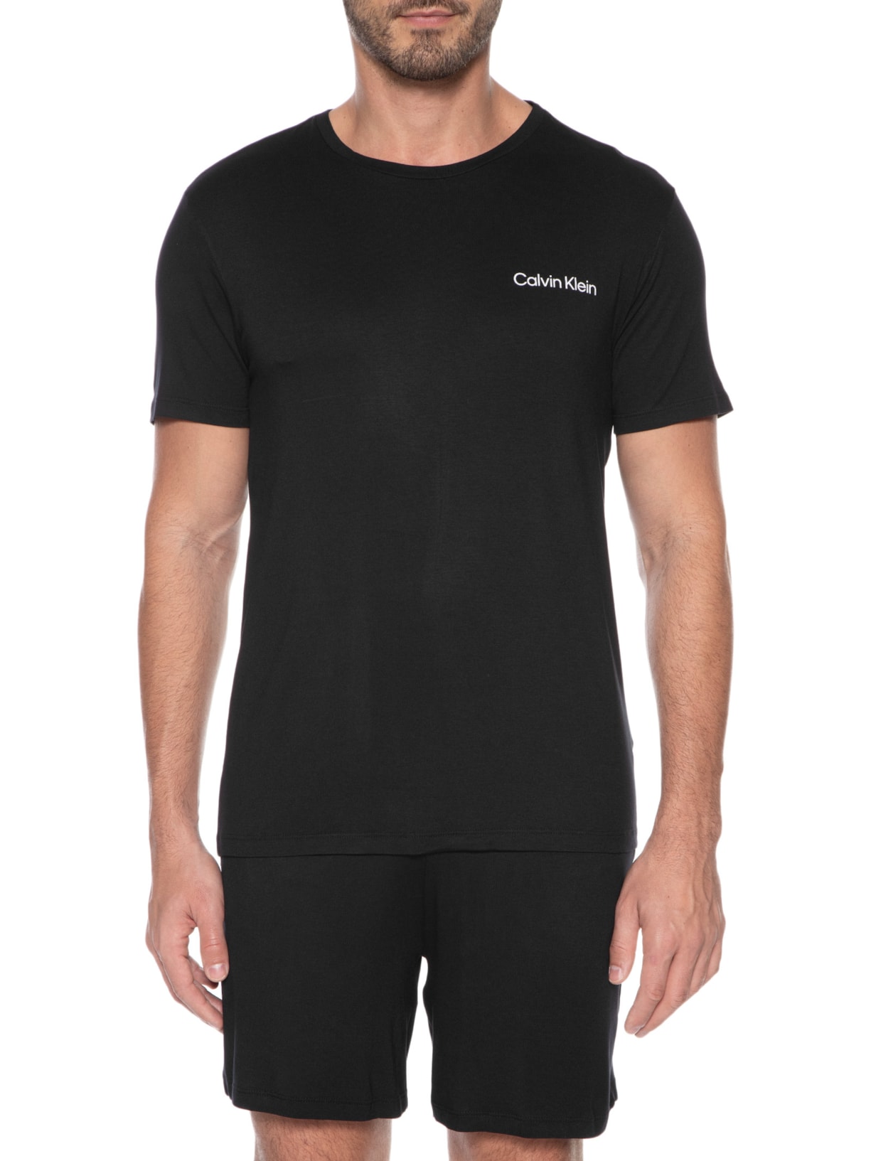 Pijama Masculino Bermuda Viscolight Preto Calvin Klein Underwear
