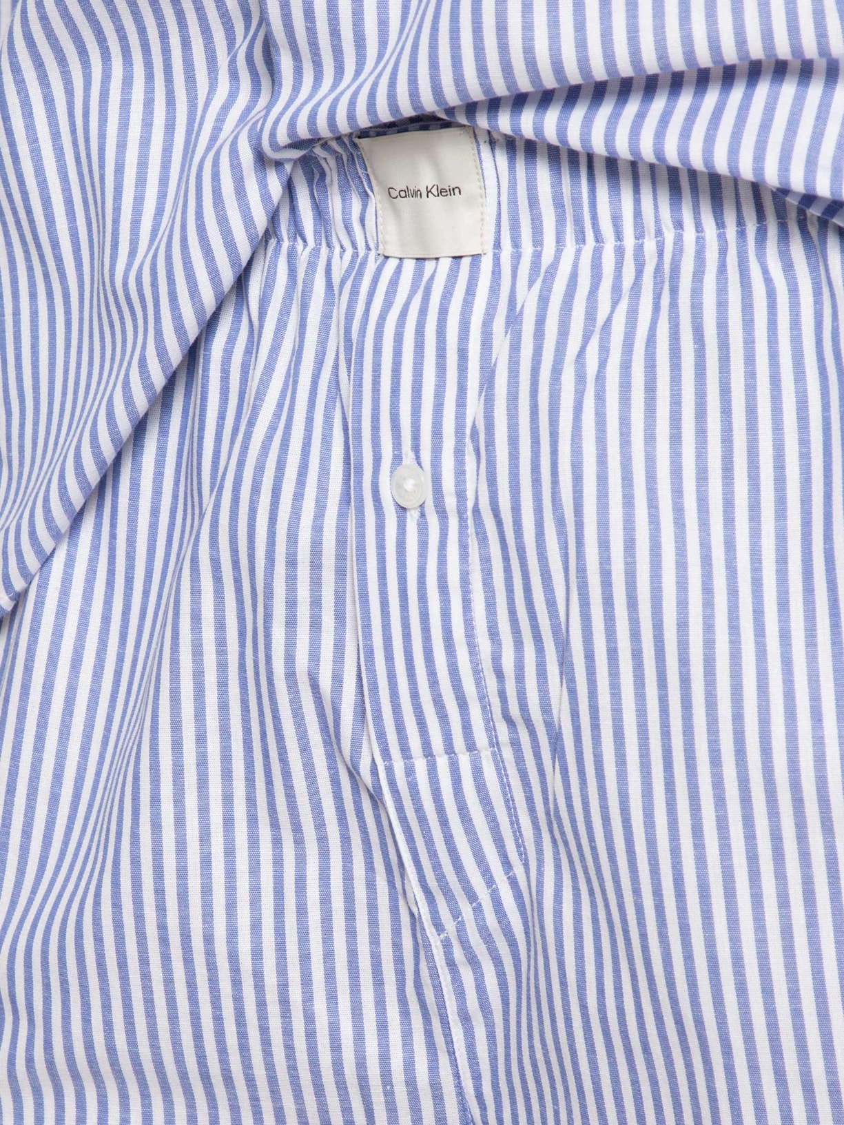 Pijama Masculino Camisa Em Botões E Bermuda Azul  Calvin Klein Underwear