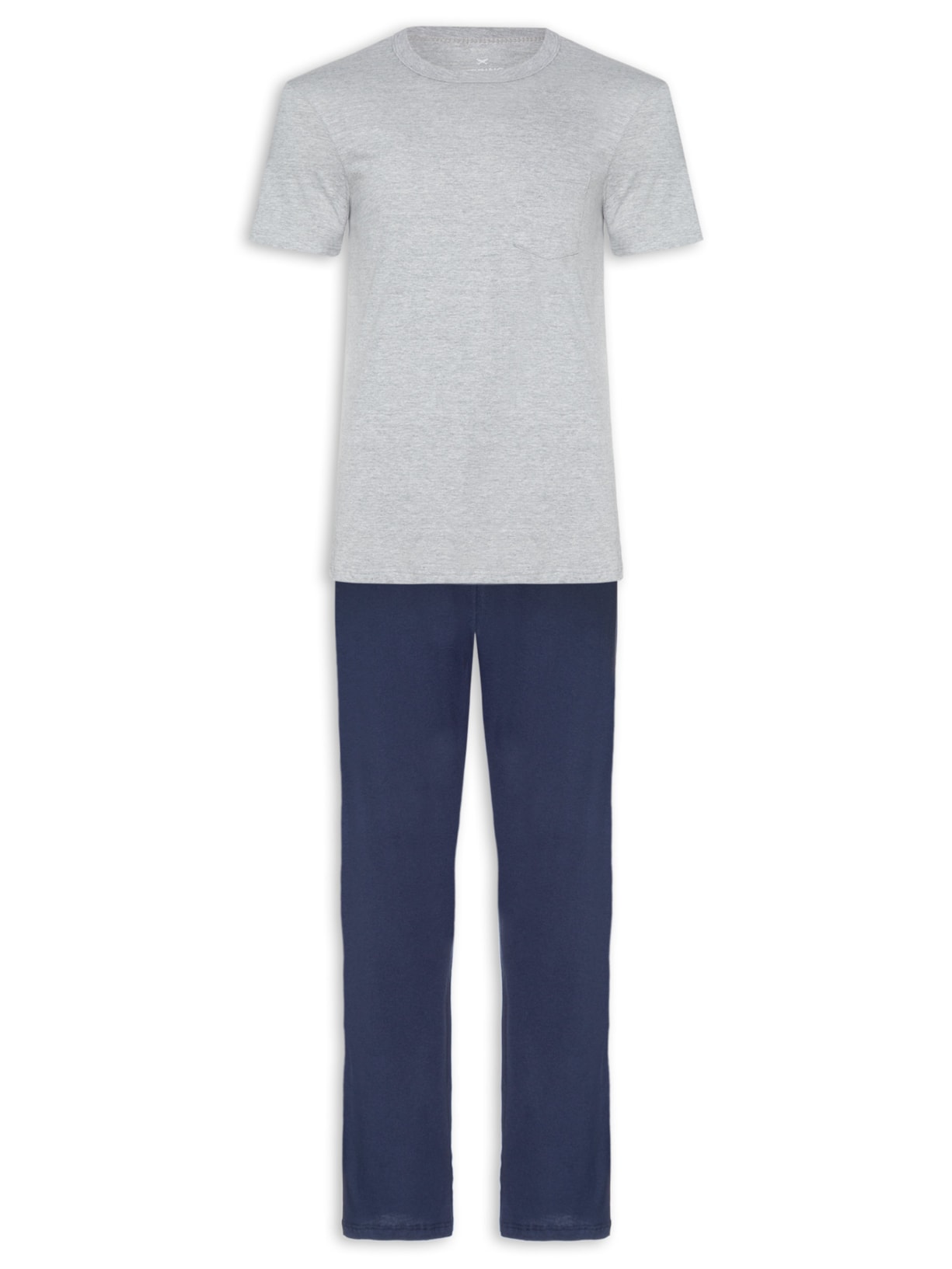Pijama Masculino Camiseta Com Calça - Azul