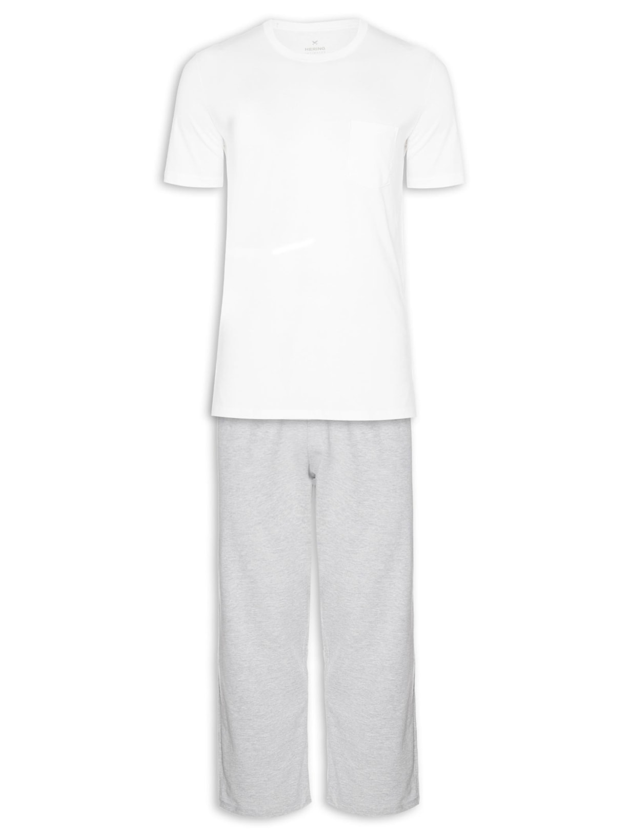 Pijama Masculino Camiseta Com Calça - Cinza